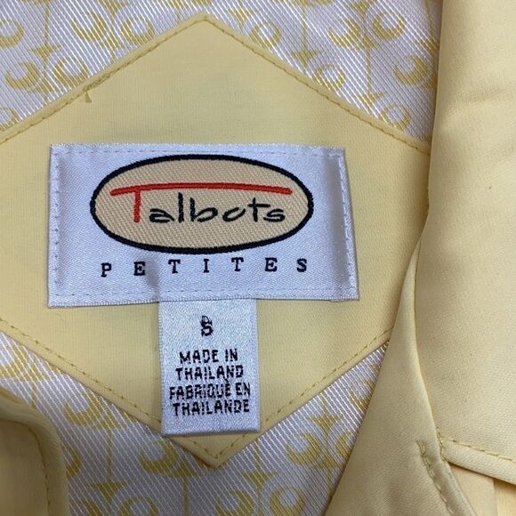 Talbots Petite Yellow All Weather Jacket Size Small Petite - Picture 7 of 11